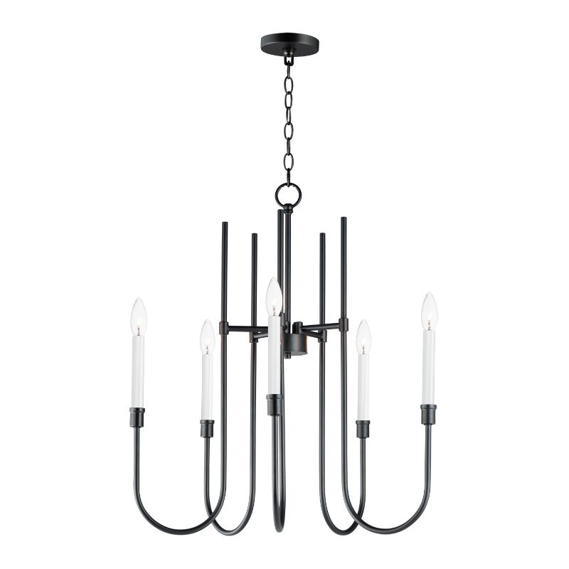 Tux 24' 5 Light Single-Tier Chandelier in Black
