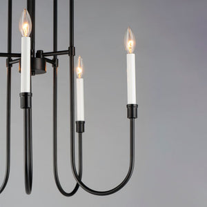 Tux 24' 5 Light Single-Tier Chandelier in Black