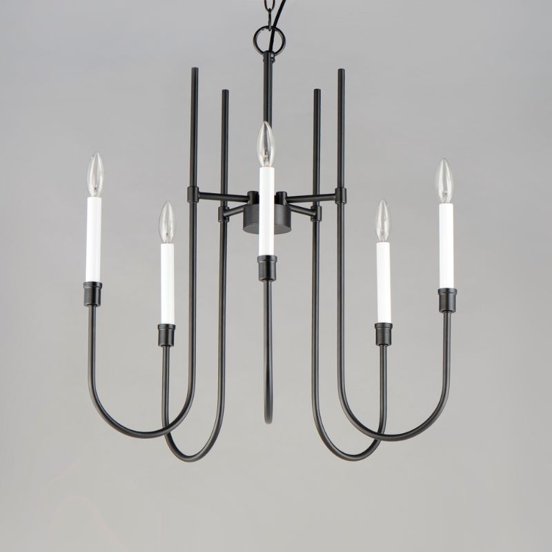 Tux 24' 5 Light Single-Tier Chandelier in Black