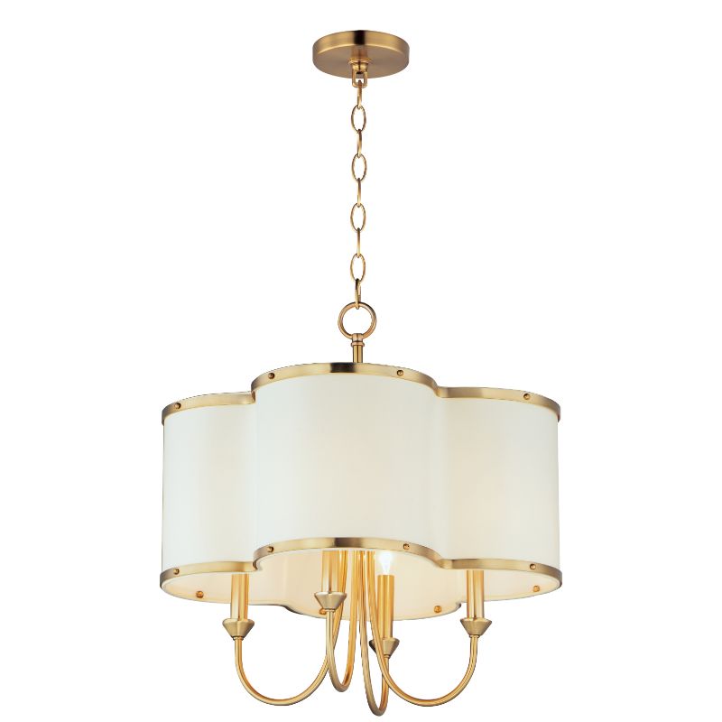 Clover 20' 4 Light Single-Tier Chandelier in Satin Brass