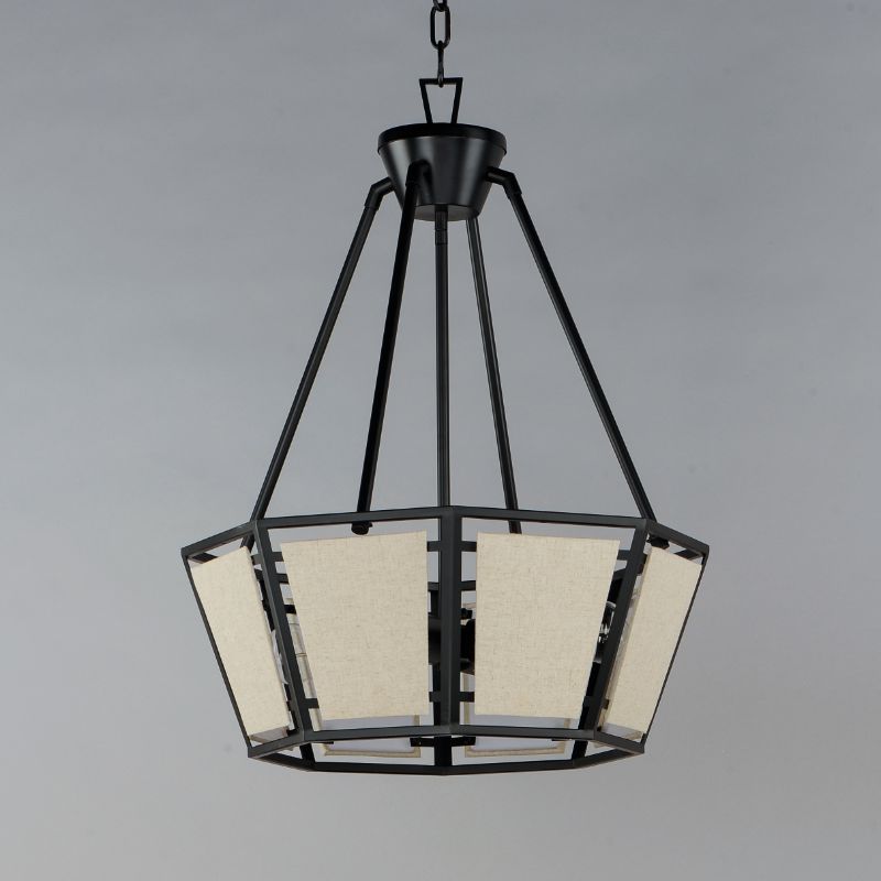Montauk 20' 4 Light Suspension Chandelier in Black