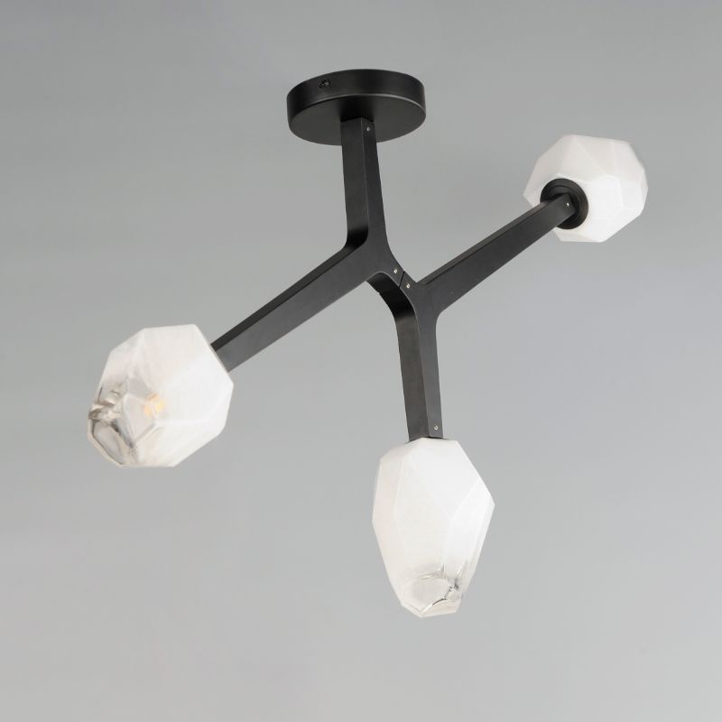 Blossom 20' 3 Light Flush Mount in Black