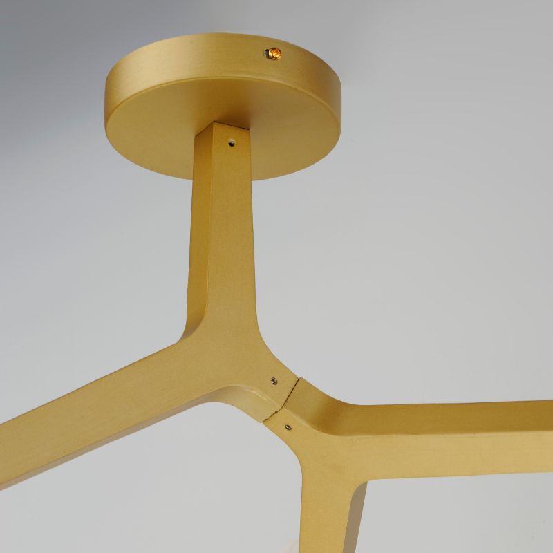 Blossom 20' 3 Light Flush Mount in Natural Aged Brass