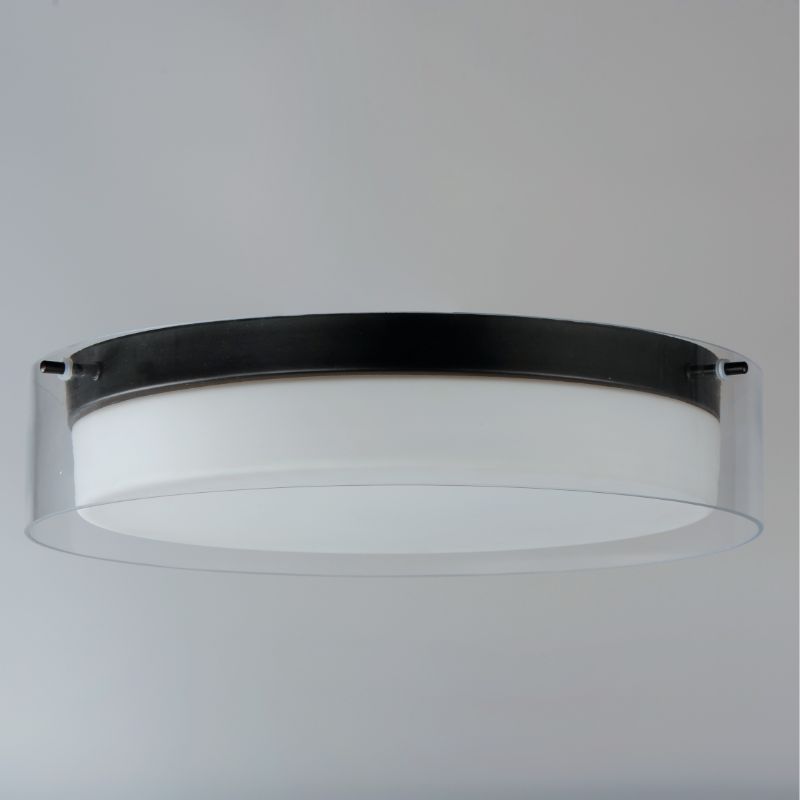 Duo 16' Single Light Flush Mount in Black