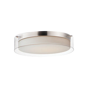 Duo 16' Single Light Flush Mount in Satin Nickel