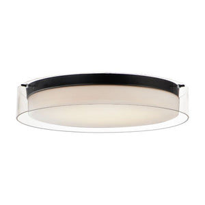 Duo 19.75' Single Light Flush Mount in Black