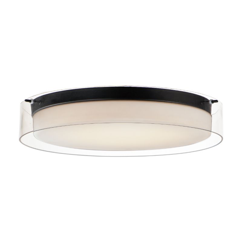 Duo 19.75' Single Light Flush Mount in Black