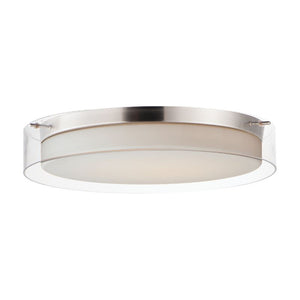 Duo 19.75' Single Light Flush Mount in Satin Nickel