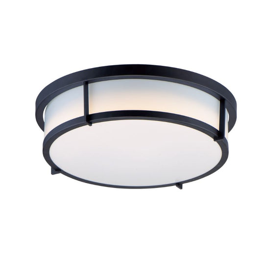 Rogue E26 13" 2 Light Flush Mount in Black