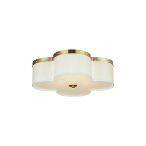 Clover 19.75' 4 Light Flush Mount in Satin Brass