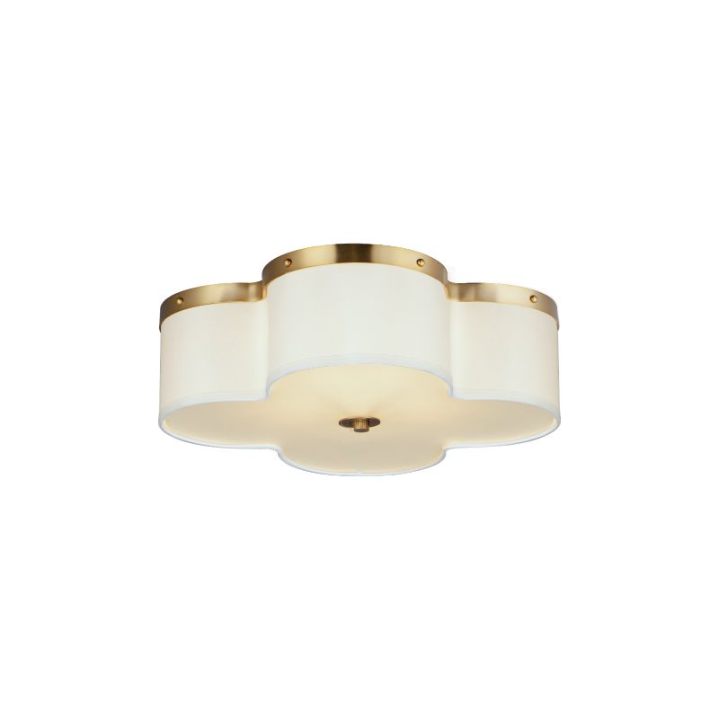 Clover 19.75' 4 Light Flush Mount in Satin Brass
