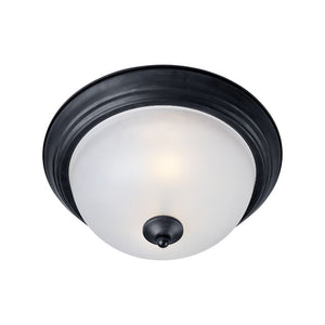 Essentials - 584x 13.5' 2 Light Flush Mount in Black with Frosted Glass Finish