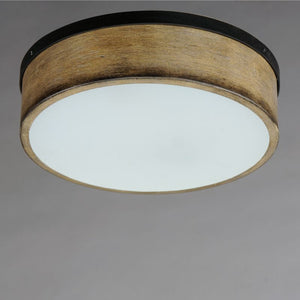Franklin 14.25' 2 Light Flush Mount in Driftwood Black