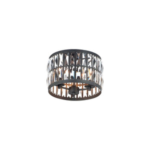 Madeline 12.5' 3 Light Flush Mount in Black
