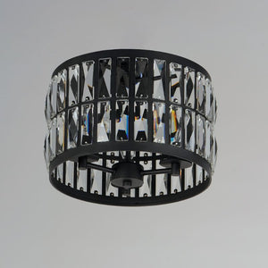Madeline 12.5' 3 Light Flush Mount in Black