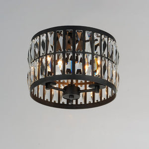 Madeline 12.5' 3 Light Flush Mount in Black