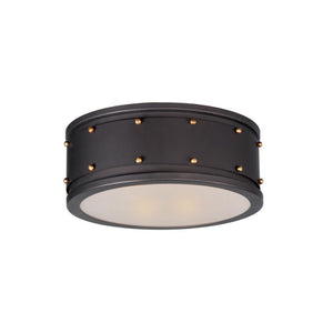 Trestle 13' 2 Light Flush Mount in Oil Rubbed Bronze Antique Brass