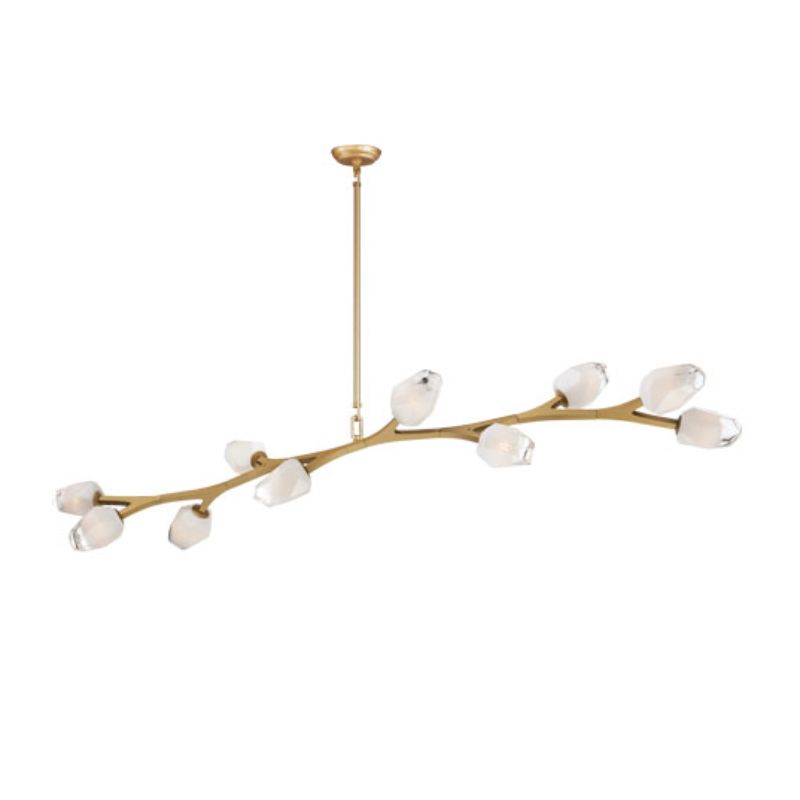 Blossom 17.25' 10 Light Multi-Light Pendant in Natural Aged Brass