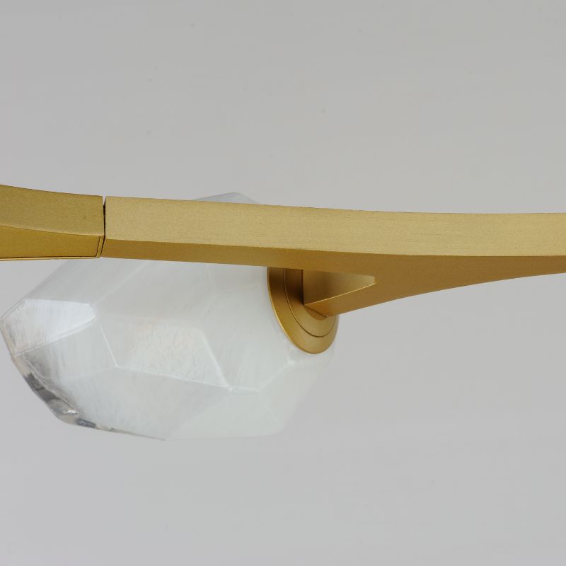 Blossom 17.25' 10 Light Multi-Light Pendant Suspension Pendant in Natural Aged Brass