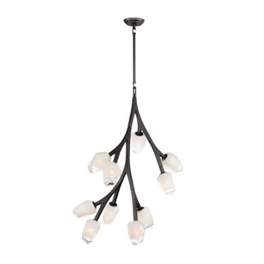 Blossom 19.25" 10 Light Multi-Light Pendant in Black
