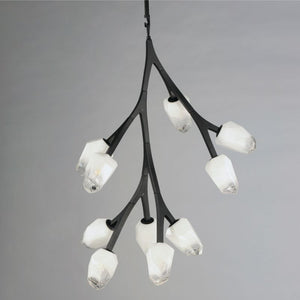 Blossom 19.25' 10 Light Multi-Light Pendant Suspension Pendant in Black