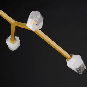 Blossom 35.75' 5 Light Multi-Light Pendant Suspension Pendant in Natural Aged Brass