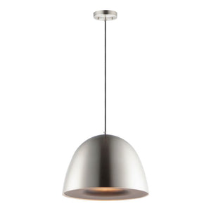 Fungo 15.75' Single Light Suspension Pendant in Satin Nickel and Black