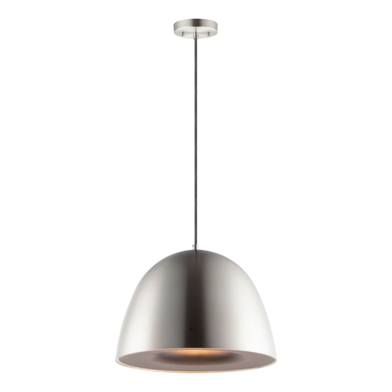 Fungo 15.75' Single Light Suspension Pendant in Satin Nickel and Black