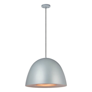 Fungo 23.5' Single Light Suspension Pendant in Dark Grey and Coffee