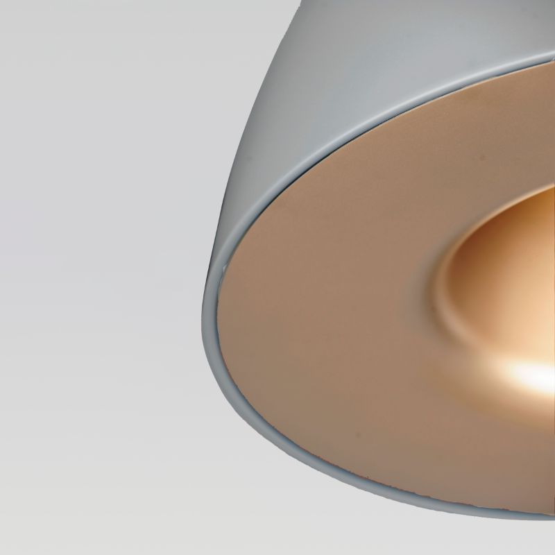 Fungo 23.5' Single Light Suspension Pendant in Dark Grey and Coffee