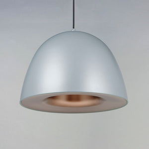 Fungo 23.5' Single Light Suspension Pendant in Dark Grey and Coffee