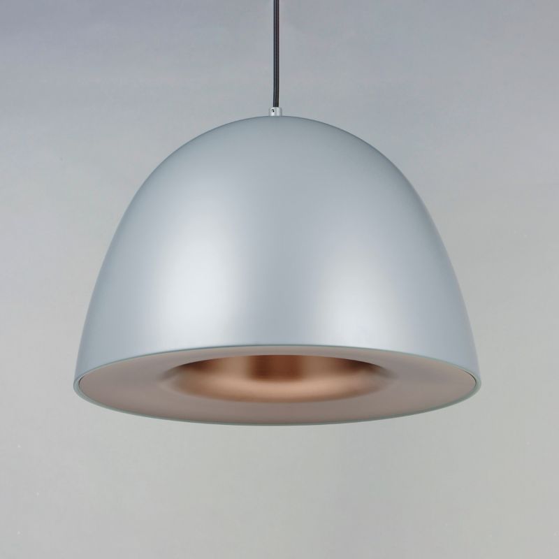 Fungo 23.5' Single Light Suspension Pendant in Dark Grey and Coffee