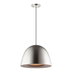 Fungo 23.5' Single Light Suspension Pendant in Satin Nickel and Black