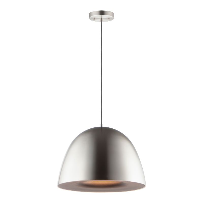 Fungo 23.5' Single Light Suspension Pendant in Satin Nickel and Black