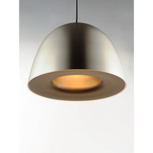 Fungo 23.5' Single Light Suspension Pendant in Satin Nickel and Black