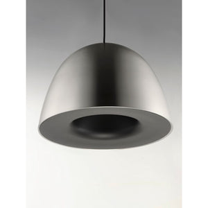 Fungo 23.5' Single Light Suspension Pendant in Satin Nickel and Black