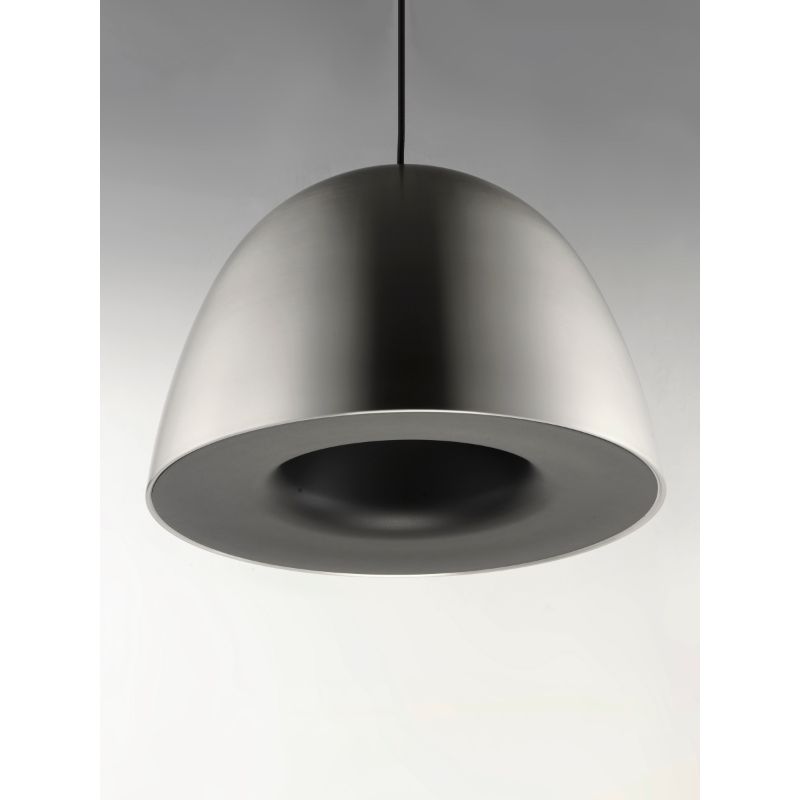 Fungo 23.5' Single Light Suspension Pendant in Satin Nickel and Black