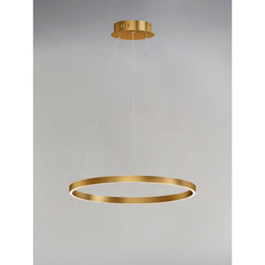Groove 24' Single Light Pendant in Gold