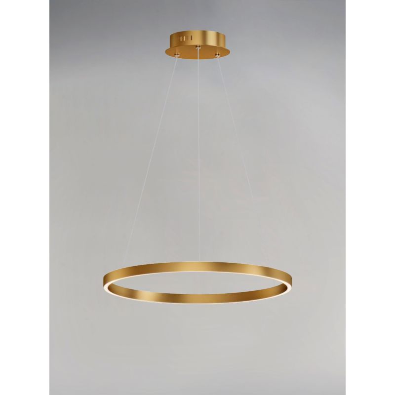 Groove 24' Single Light Pendant in Gold
