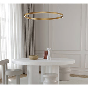 Groove 31.5' Single Light Pendant in Gold