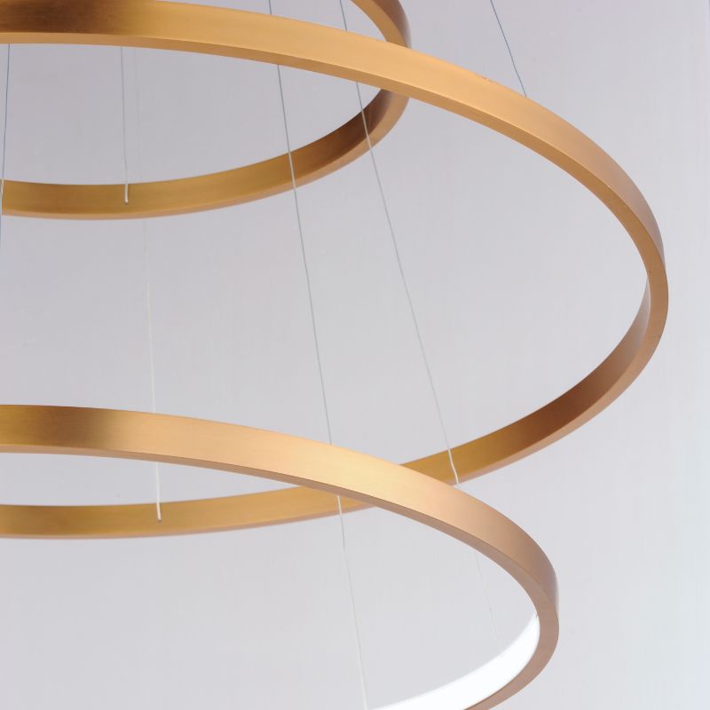 Groove 39.5' 4 Light Single Pendant in Gold