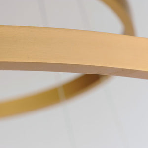 Groove 39.5' 4 Light Single Pendant in Gold