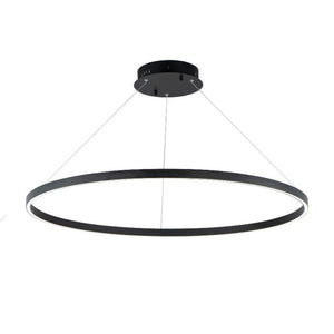 Groove 39.5' Single Light Pendant in Black