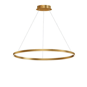 Groove 39.5' Single Light Pendant in Gold