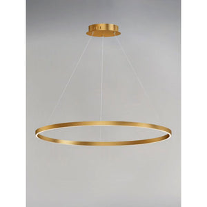 Groove 39.5' Single Light Pendant in Gold