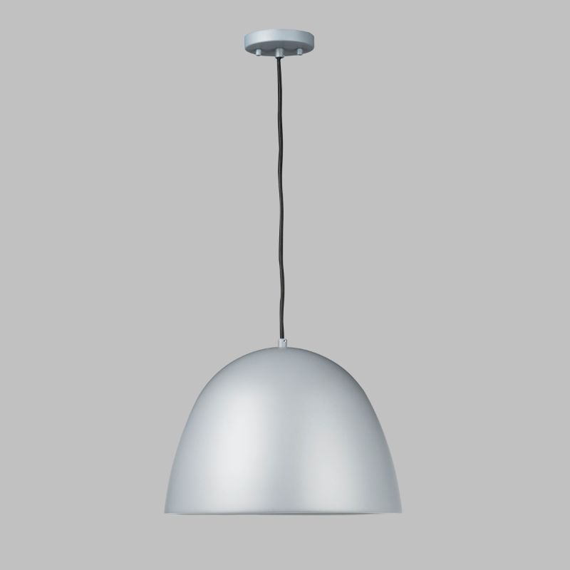Palla 15.75' Single Light Suspension Pendant in Dark Grey and Coffee