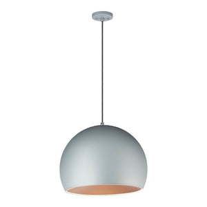 Palla 19.75' Single Light Suspension Pendant in Dark Grey and Coffee