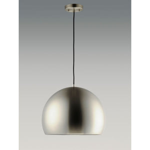 Palla 19.75' Single Light Suspension Pendant in Satin Nickel and Black