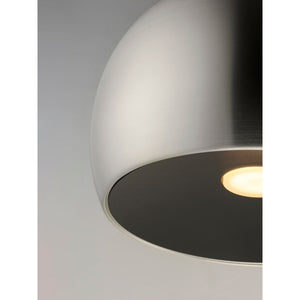 Palla 19.75' Single Light Suspension Pendant in Satin Nickel and Black