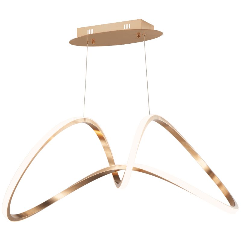Perpetual 14.25' Single Light Suspension Pendant in Brushed Champagne